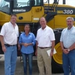 (L-R) Mark Topp, Present of COMANCO; Julie Hughes, Fleet Supervisor of COMANCO; Ray Phillips of Linder Industrial Machinery; and Shannon Sherrill, Fleet Manager of COMANCO