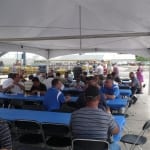 the Linder Industrial Machinery guests enjoyed a barbeque lunch.