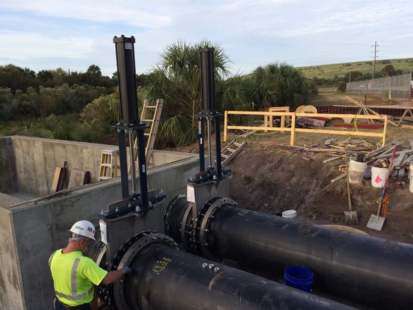 Outlet Structure taking Shape on Freshwater Detention Pond COMANCO