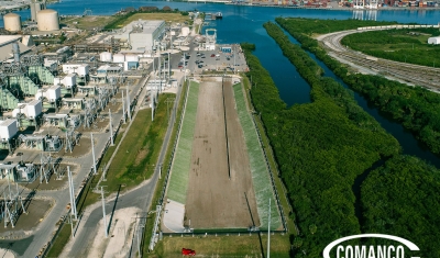 COMANCO Completes New HydroTurf® Pond Installation in Tampa for a Local Power Plant