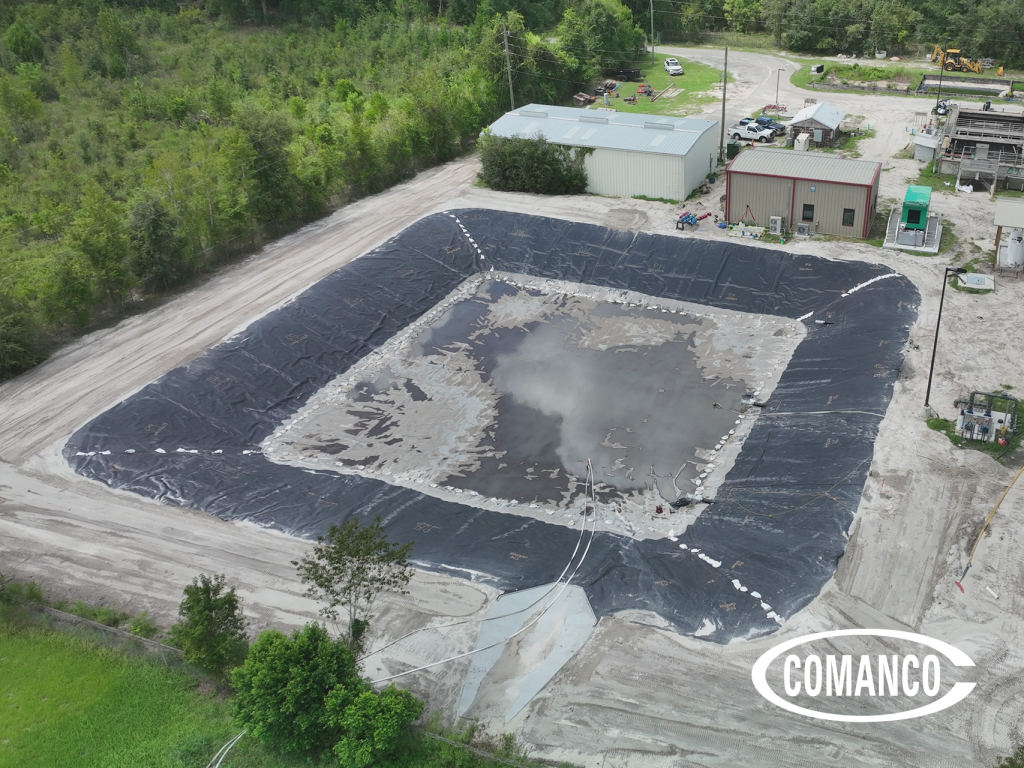 Wastewater Pond Liner Installation