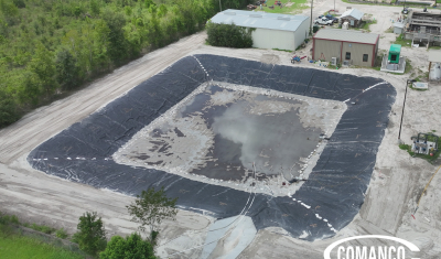 Wastewater Pond Liner Installation